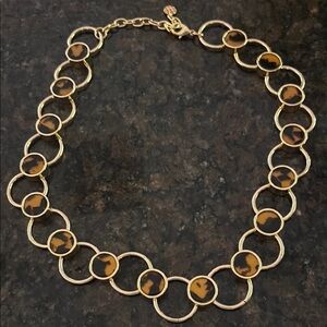 Talbots Gold and Brown Vintage-Inspired Necklace